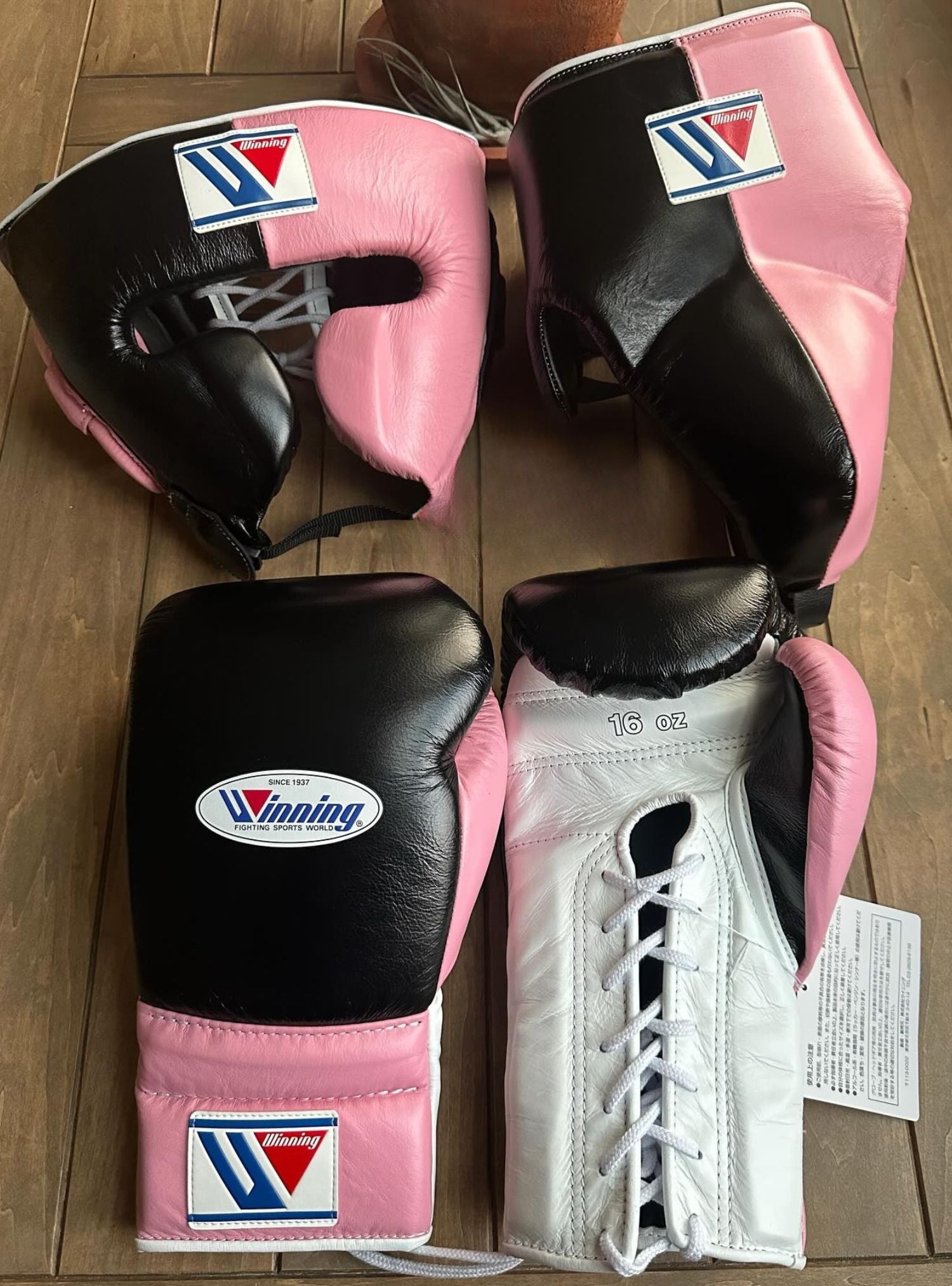 Winning Boxing Glove set, Winning Boxing gear, winning boxing set Winning Lace up Pink White Black Boxing Glove set, Boxing Glove set, Winning boxing gear set, PF Fitness Gear, Winning set, PF FITNESS GEAR winning gear, winning Boxing Glove, Winning groins, Winning head Gear, winning Boxing Set, Focus pads, Gloves for Gym, Fight Gloves, Gift for Him, Gift for Son, Father days Gift, Black Friday Sale, Christmas Gift, Thanks Giving Gift, New Year Gift, Cyber sale, Valentine Gift, Gift for her, Gift for Daught